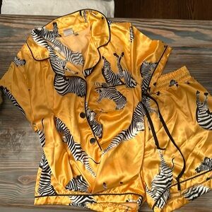 Satin Zebra PJ Set